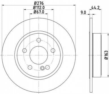 Тормозной диск HELLA 8DD355119431