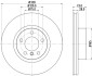 PRO BMW Диск тормозной передний. X3 F25, X4 F26 11- HELLA 8DD 355 119-531 (фото 4)