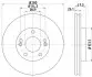 Диск гальмівний (передній) Hyundai Tucson/i30 2.0 CRDi 04-/Kia Cee'd 06- (280x26) HELLA (8DD355120-141) зображення 3