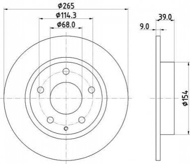 Тормозной диск HELLA 8DD355120461