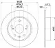 Диск гальмівний (задній) Suzuki Vitara 15-/ SX4 13-/ Swift 10- (259х9) HELLA (8DD355120531) зображення 1