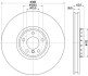 PRO HIGH CARBON BMW Гальмівний диск передн. лівий X5 (E70), X5 (F15, F85), X6 (E71, E72) HELLA 8DD355120721 (фото 4)