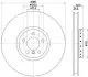 Фото Диск гальмівний (передній) BMW X5 (E70/F15/F85)/X6 (E71/E72/F16/F86) 06- (385x36) (R) (з покр) (вент) HELLA (8DD355120731) зображення 4