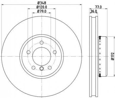 Тормозной диск HELLA 8DD355120791