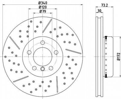 Тормозной диск HELLA 8DD355120821