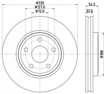 Тормозной диск HELLA 8DD355122681