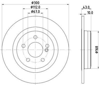 Тормозной диск HELLA 8DD355122871