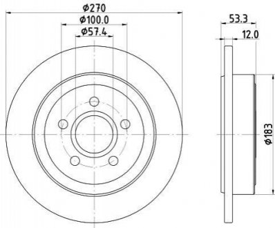 Тормозной диск HELLA 8DD355122941