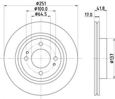 Тормозной диск HELLA 8DD355122991