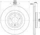 Тормозной диск HELLA (8DD355123091) изображение 1