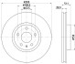 Диск гальмівний з покриттям PRO; передн. HELLA 8DD355123161 (фото 5)