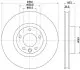 Диск гальмівний (передній) Porsche Cayenne 10-/VW Touareg 10-18 (360x36) (R) (з покр) (вентильований) HELLA (8DD355123211) зображення 4