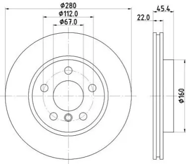 Тормозной диск HELLA 8DD355123481 Купить в Украине