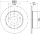 Гальмівний диск задн. Citroen Jumper 16- HELLA 8DD 355 125-291 (фото 4)