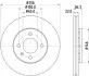 Диск гальмівний (передній) Skoda Citigo 1.0 11- (257x22) HELLA (8DD355125391) зображення 4