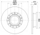 Тормозной диск зад.Ford Transit Custom V362, Transit V363 2.0D/2.2D 04.12- HELLA 8DD 355 126-591 (фото 1)