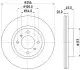 Фото PRO MITSUBISHI диск гальм. передн. COLT -12 HELLA (8DD355126941) зображення 4