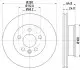 Диск гальмівний (передній) VW T4 1.9D/2.5 TDI 90-03 (280x24) HELLA (8DD355127061) зображення 4
