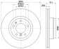 BMW PRO HIGH CARBON Диск гальмівний перед. (вентил.) 7-serie E38 (316*28) HELLA 8DD355127161 (фото 4)