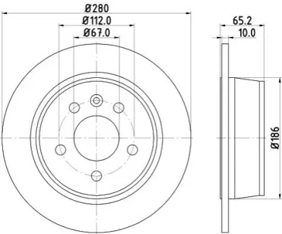 Гальмівний диск HELLA 8DD355127241 Купити в Україні