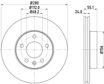 Тормозной диск HELLA 8DD355127331