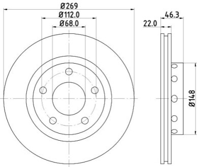 Тормозной диск HELLA 8DD355127431