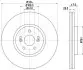 Тормозной диск HELLA (8DD355127891) изображение 1
