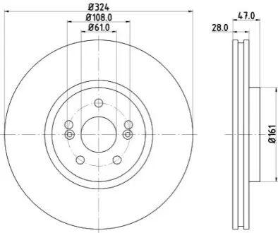 Тормозной диск HELLA 8DD355127891