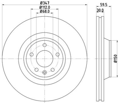 Тормозной диск HELLA 8DD355128311