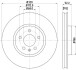 Тормозные диски передние Audi A4/A5/Q5 2007- (320x30mm) HELLA 8DD 355 128-721 (фото 4)