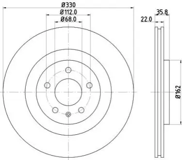 PRO HIGH CARBON VW Диск гальмівний задній Audi A8 10 HELLA 8DD355129381 Купити в Україні