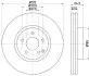 Фото Тормозной диск перед. DB C (W204, C204), E (W212, C207, A207), SLK (R172) 1.8-3.5 07- HELLA (8DD 355 129-521) изображение 4