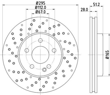 Тормозной диск HELLA 8DD355129681