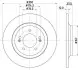 Фото PRO HYUNDAI Гальмівний диск задн. i30 17 HELLA (8DD355131381) зображення 1