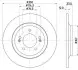 Фото PRO HYUNDAI Гальмівний диск задн. i30 17 HELLA (8DD355131381) зображення 2