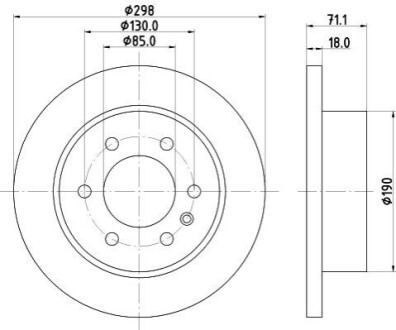 PRO DB Диск тормозной задний SPRINTER 3,5 18- HELLA 8DD 355 131-841