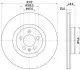 Фото PRO VW Гальмівний диск передн. POLO VI 17 HELLA (8DD355132011) зображення 1