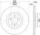 Фото PRO VW Гальмівний диск передн. POLO VI 17 HELLA (8DD355132011) зображення 2