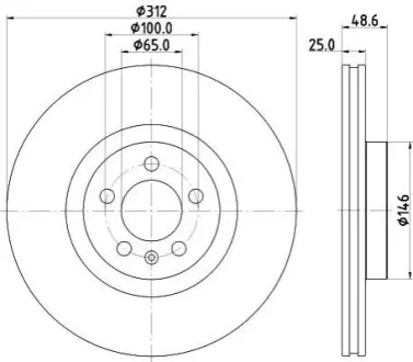 Tarcza ham. malow. prz. VW HELLA 8DD355132011 Купить в Украине