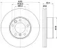 Фото Тормозной диск перед. MB W460/W461/W463 79- 2.3 -6.0 Pro HC HELLA (8DD355132-151) зображення 4