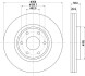 Диск тормозной (передний) Nissan Patrol 10- (358x34) PRO HELLA 8DD355132441 (фото 4)