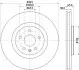 Фото PRO HIGH CARBON OPEL Гальмівний диск передн. INSIGNIA 17 HELLA (8DD355132621) зображення 1