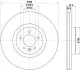 Диск гальмівний (передній) Land Rover Defender 19-/Discovery V 16-/Range Rover 12- (380x34) HELLA (8DD355132951) зображення 1