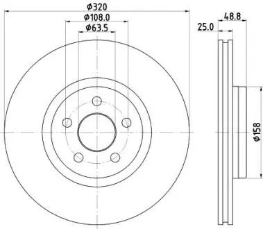 Диск гальмівний HELLA 8DD355133561 Купить в Украине
