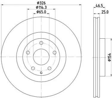 Гальмівний диск HELLA 8DD355134771 Купити в Україні