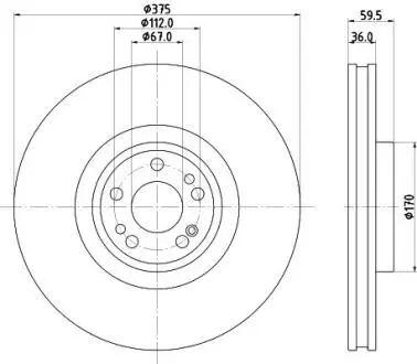 Диск гальмівний HELLA 8DD355135201 Купити в Україні