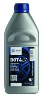 Жидкость тормозная DOT 4 LV, 1л. HELLA 8DF355360051
