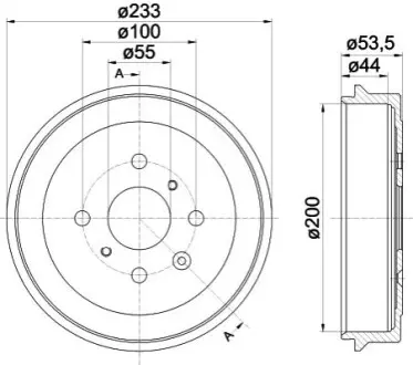 Гальмівний барабан HELLA 8DT355300581