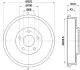 Фото Гальмівний барабан HELLA (8DT355300911) зображення 4