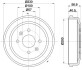 Гальмівний барабан HELLA 8DT355300961 (фото 4)